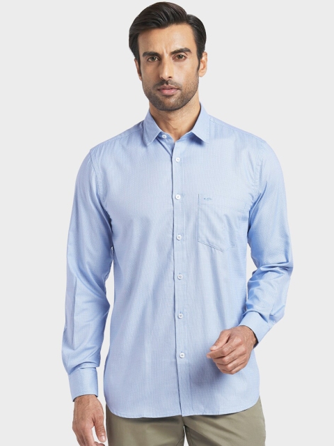

ColorPlus Men Blue Regular Fit Self Design Casual Shirt