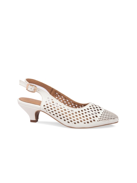 

Inc 5 Women White Solid Pumps