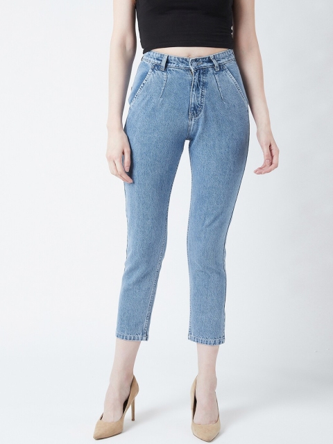 

Devis Women Blue Straight Fit High-Rise Clean Look Stretchable Jeans