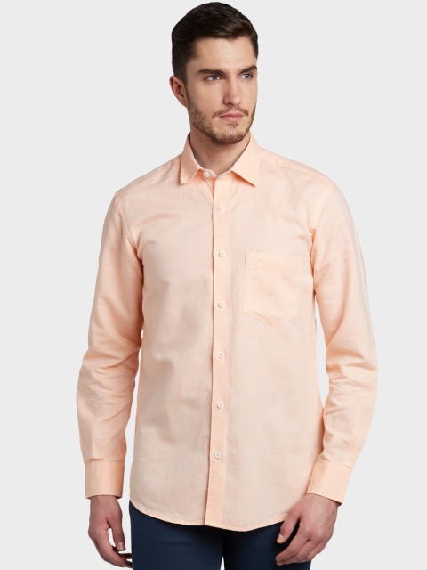

ColorPlus Men Orange Tailored Fit Solid Casual Shirt