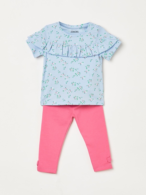 

Juniors by Lifestyle Girls Blue & Pink Printed Top with Pyjamas