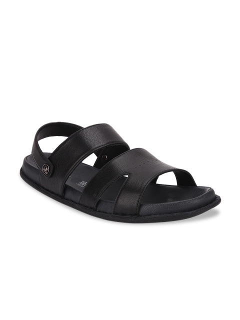 

LOUIS STITCH Men Black Italian Handmade Leather Comfort Sandals