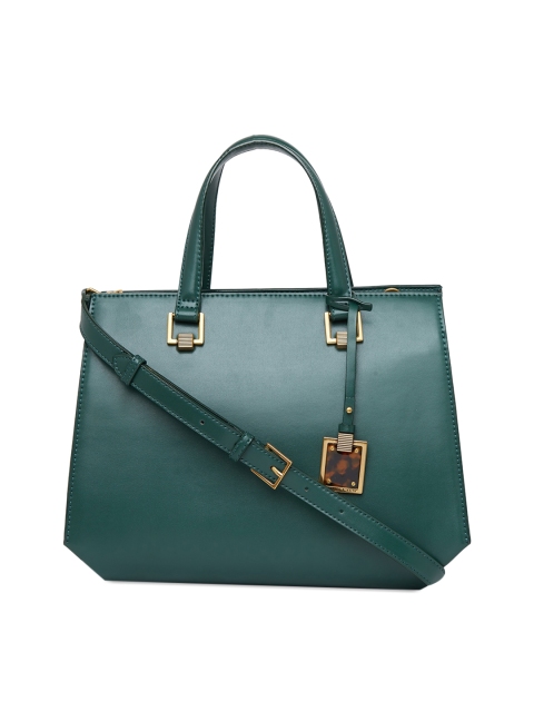 

CHARLES & KEITH Green Solid Handheld Bag