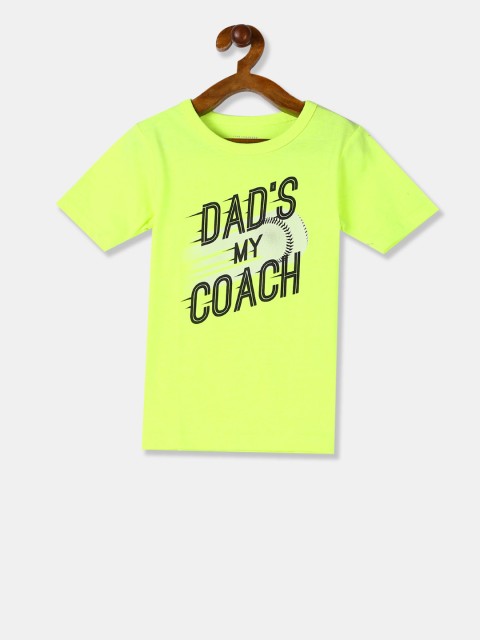

The Childrens Place Boys Yellow Printed Round Neck T-shirt