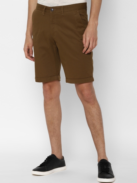 

Allen Solly Men Brown Solid Slim Fit Regular Shorts