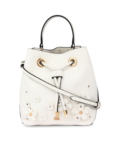 

LYN Cream-Coloured Embellished Handbag