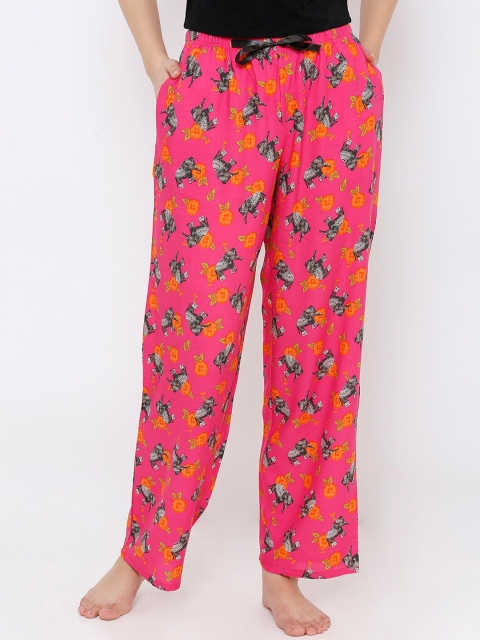 

Heart 2 Heart Women Pink Printed Lounge Pants