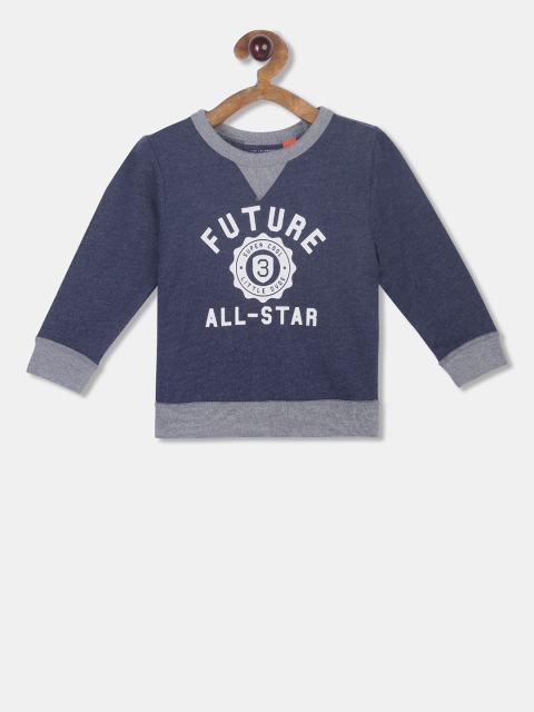 

The Childrens Place Boys Blue & White Printed Round Neck T-shirt
