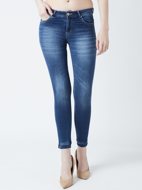 

Devis Women Blue Skinny Fit Mid-Rise Low Distress Stretchable Jeans