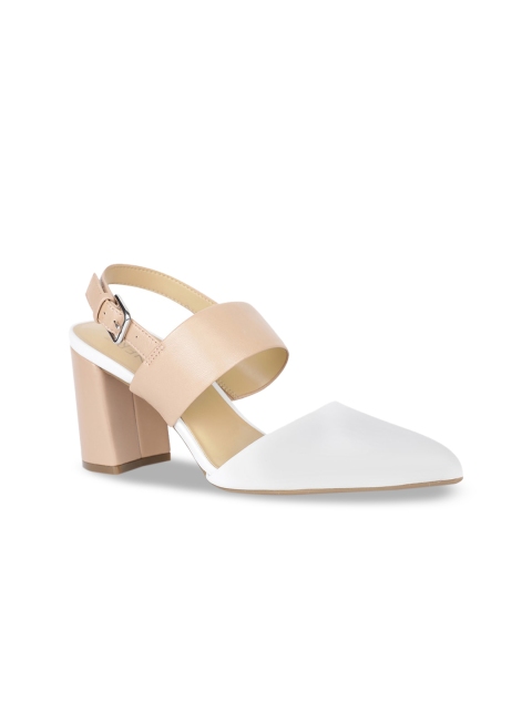 

Naturalizer Women White & Beige Solid Leather Heels