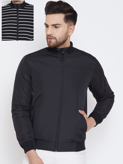 

Spirit Men Black Solid Reversible Bomber Jacket