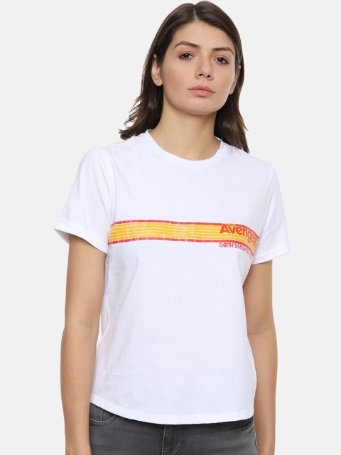 

Van Heusen Woman Women White Colourblocked Pure Cotton Top