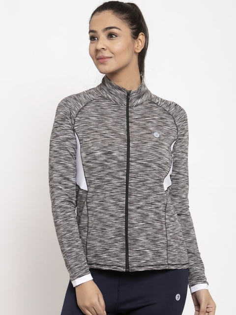 

BUKKUM Women Grey Self Design Sweatshirt