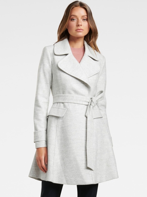 

Forever New Women Grey Solid Coat