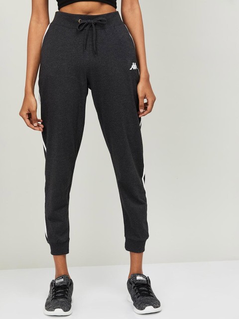 

Kappa Women Black Solid Slim-Fit Joggers