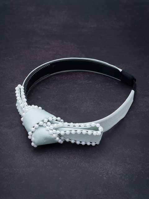

Golden Peacock Green Beaded Hairband