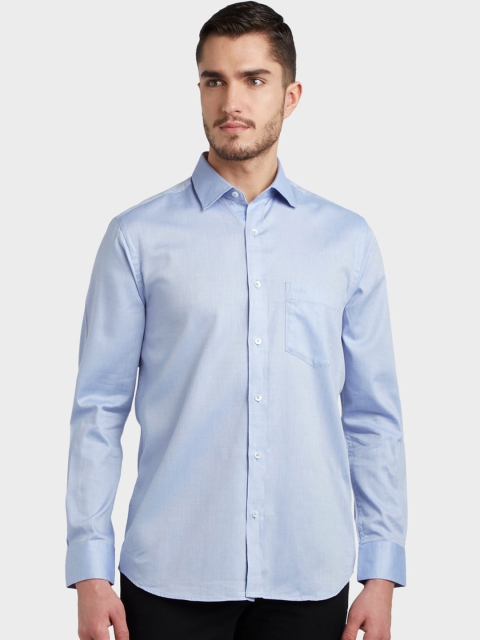 

ColorPlus Men Blue Tailored Fit Solid Casual Shirt