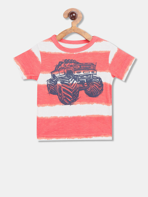 

The Childrens Place Boys Red & White Printed Round Neck T-shirt
