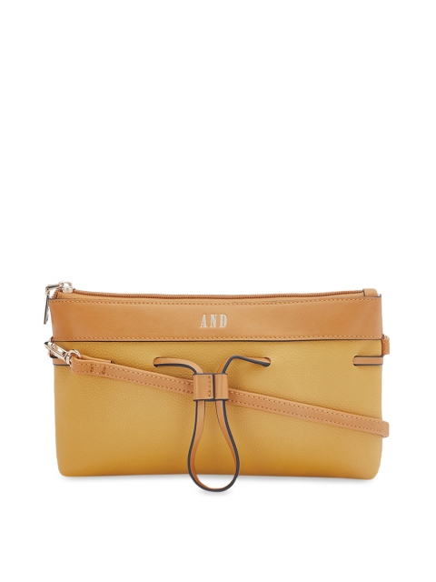 

AND Mustard Yellow Solid Sling Bag