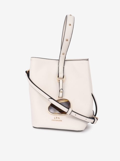 

LYN Cream-Coloured Solid Sling Bag