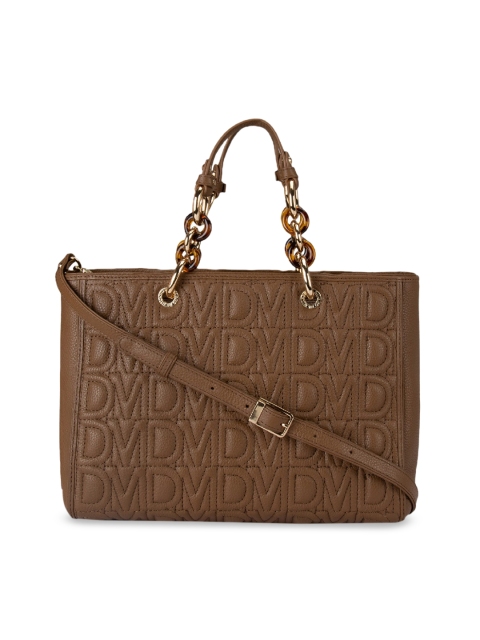 

Da Milano Brown Textured Handheld Leather Bag