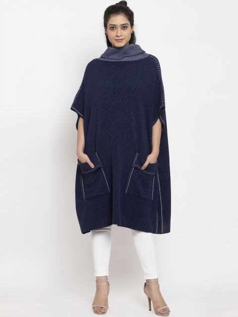 

Global Republic Women Navy Blue Printed Shrug