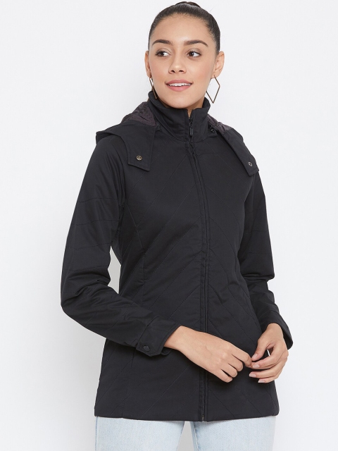 

Spirit Women Black Solid Windcheater Puffer Jacket