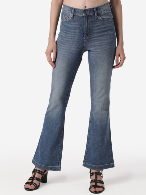 

Mode by Red Tape Women Blue Bootcut Mid-Rise Clean Look Stretchable Jeans