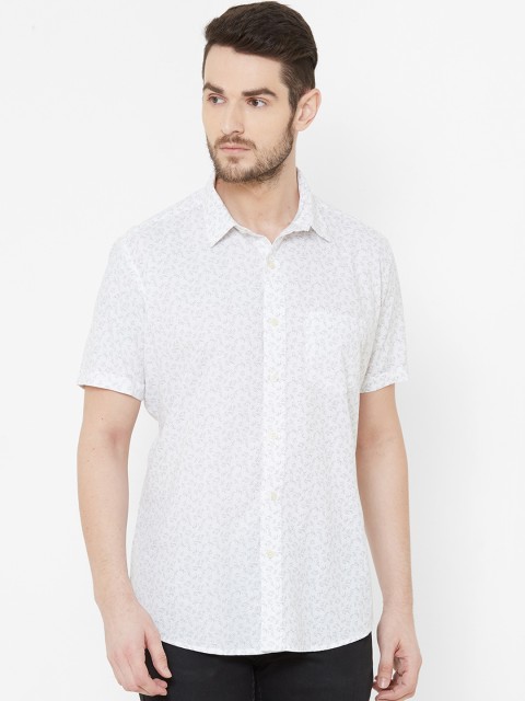 

EVOQ Men White Comfort Regular Fit Printed Casual Shirt
