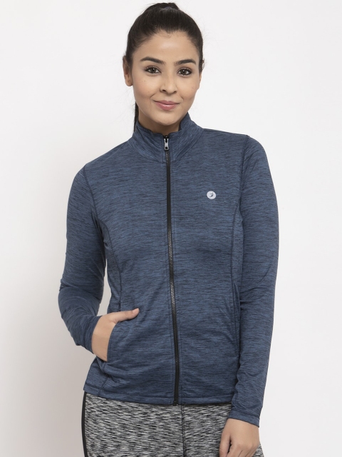 

BUKKUM Women Navy Blue Printed Sweatshirt