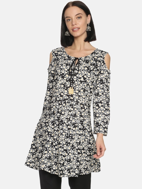 

Saffron Threads Women Black & White Printed Tunic