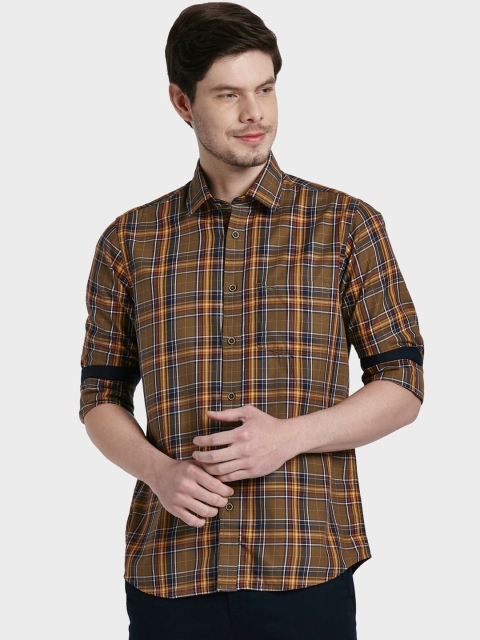 

ColorPlus Men Multicoloured Tailored Fit Checked Casual Shirt, Multi