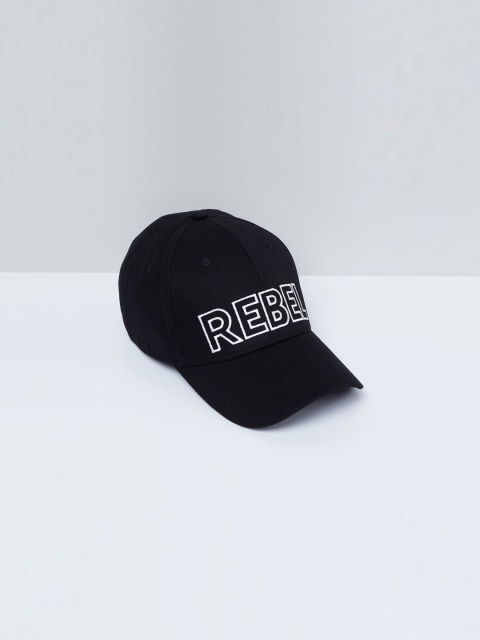 

max Men Black & White Printed Baseball Cap