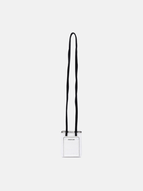

LYN White Textured Sling Bag
