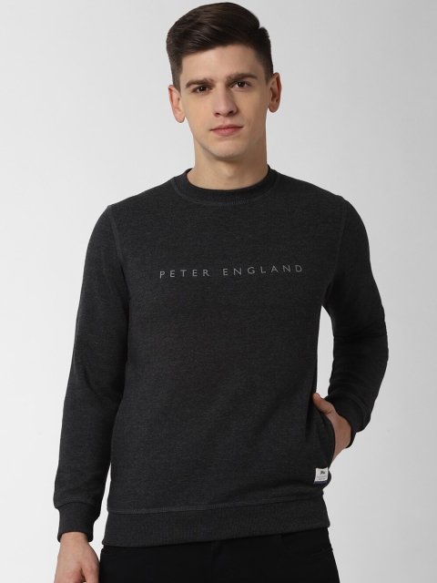

Peter England Casuals Men Grey Printed Sweatshirt