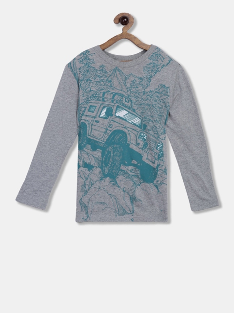 

The Childrens Place Boys Grey Printed Round Neck T-shirt