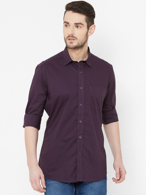 

EVOQ Men Purple Comfort Regular Fit Solid Casual Shirt