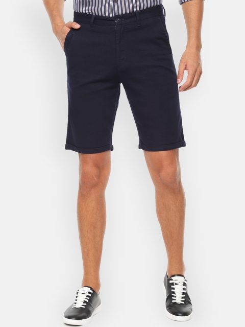 

Louis Philippe Sport Men Navy Blue Solid Regular Fit Regular Shorts