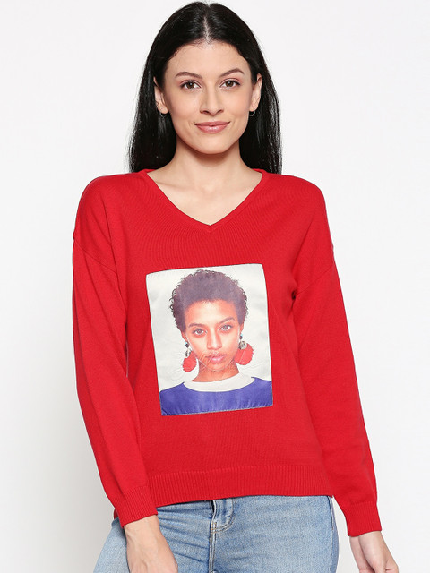 

Manola Women Red Printed Top