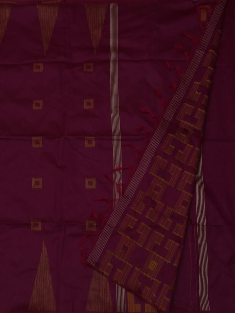 

Pothys Magenta Woven Design Jute Silk Saree