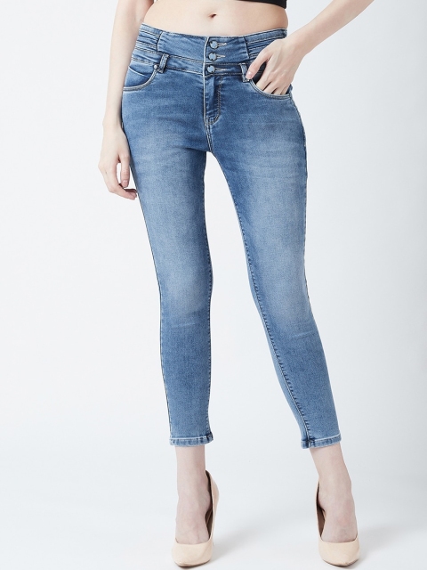 

Devis Women Blue Skinny Fit High-Rise Clean Look Stretchable Jeans