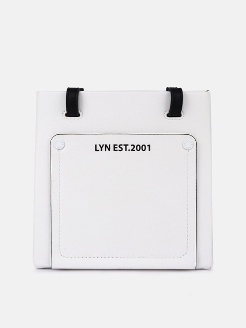 

LYN White Striped Sling Bag