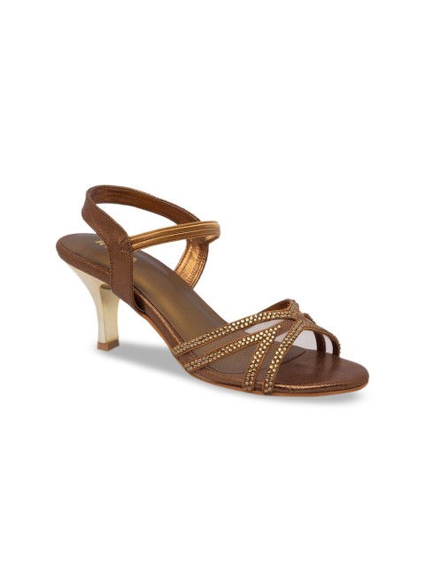 

Rocia Women Gold-Toned Embellished Kitten Heels