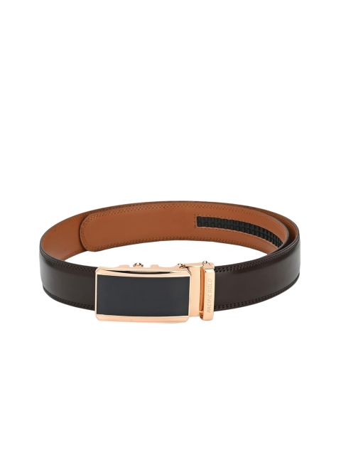

Pacific Gold Men Brown Solid Leather Belt
