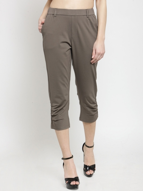 

Global Republic Women Brown Solid Regular Fit Capris