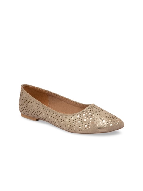 

Rocia Women Gold Laser Cut Ballerinas