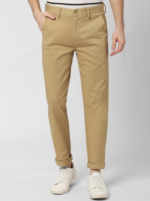 

Peter England Men Beige Slim Fit Solid Regular Trousers