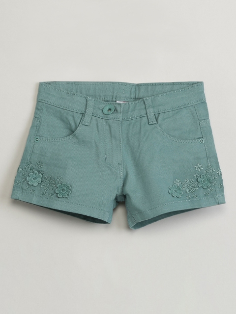 

max Girls Teal Solid Regular Fit Regular Shorts