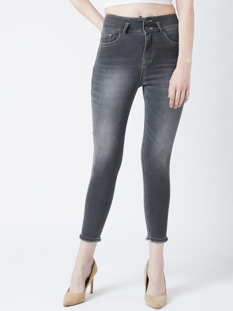 

Devis Women Black Boyfriend Fit High-Rise Clean Look Stretchable Jeans