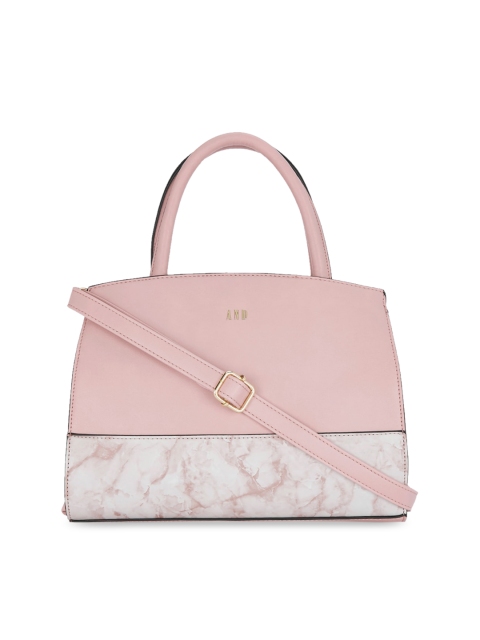 

AND Pink Solid Handheld Bag